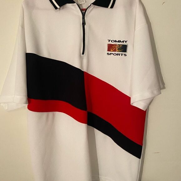 “Tommy Sports” Vintage Bootleg 1/4 Zip Polo L - Picture 12 of 13